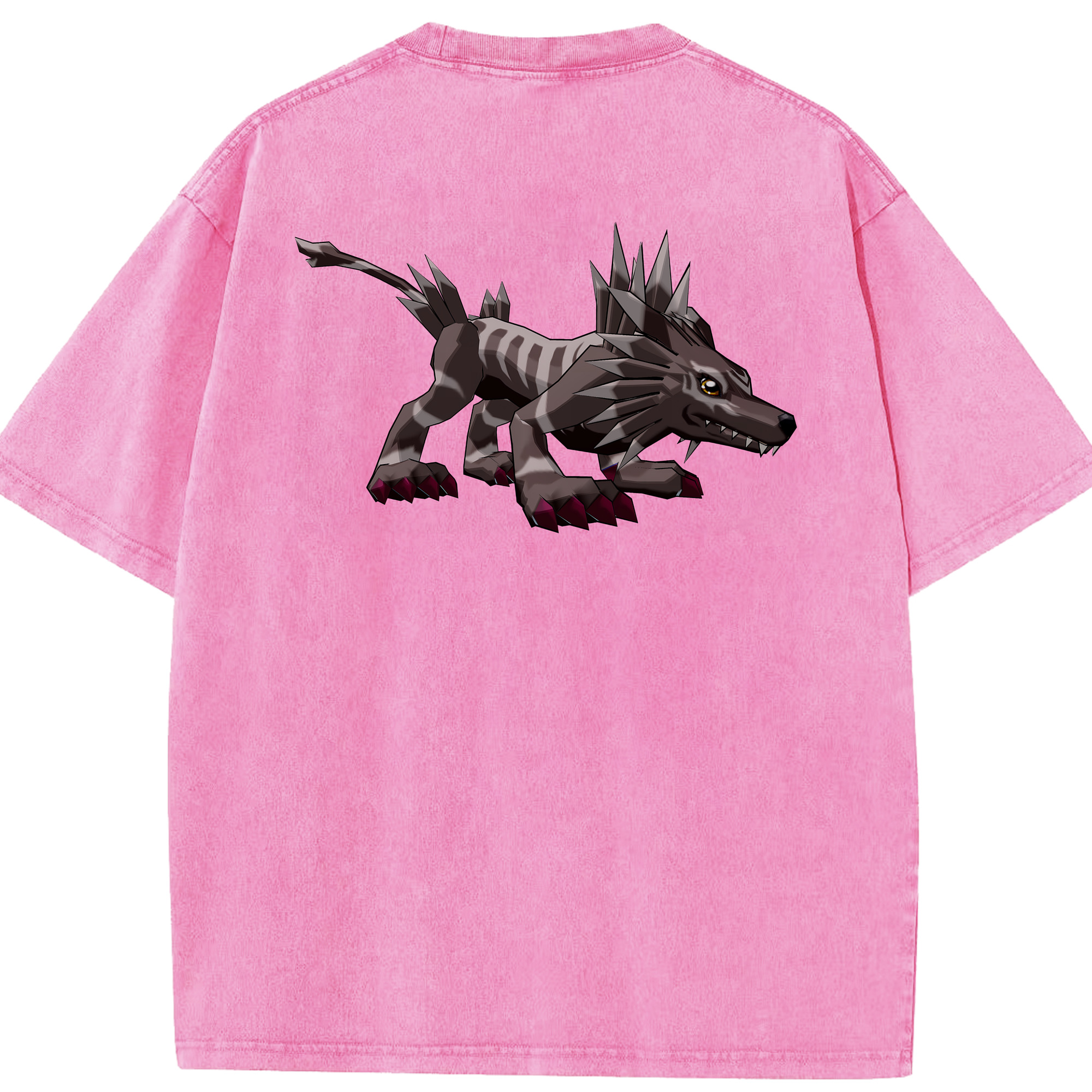 （画像用） Digimon デジタルモンスター/デジモン 綿100% ヴィンテージ風 半袖Tシャツ（背面プリント）